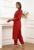 Maroon Cotton Printed Kurta Set