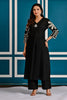 Black Floral Embroidered Cotton Kurta Set