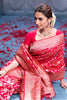 Cheery Red Colour Banarasi Silk Woven Saree