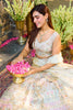 Cream SIlk Embroidered Lehanga