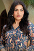 Blue Cotton Printed Floor Lenght Anarkali Suit