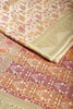 Pearl & Cream Color Tussar Woven Silk Saree