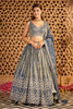 Blue Tissue Silk Embroidered Lehanga