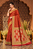 Red Mulbary Banarasi Silk Woven Saree