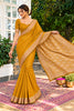 Mustard Cotton Silk Woven Saree