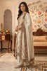 Cream Crepe Silk Printed And Handwork Suit