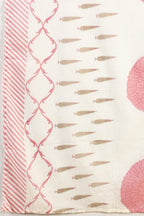 Pink Cotton Emboridered And Printed Suit Set