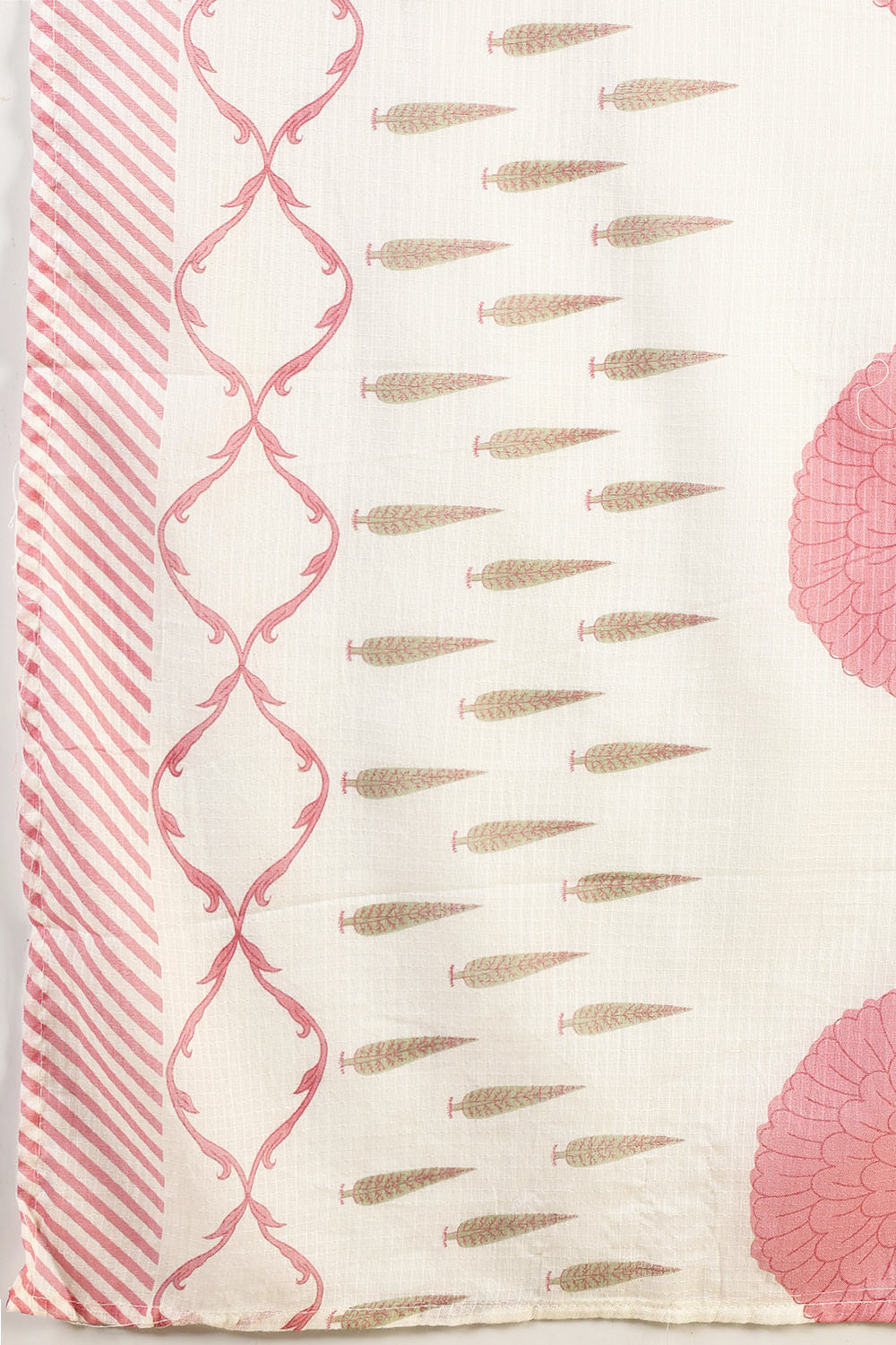 Pink Cotton Emboridered And Printed Suit Set