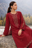 Maroon Matka Silk Embroidered Unstitched Suit Material