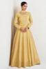 Lemon Yellow Color Silk Embroidered Anarkali Kurti