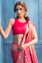 Rani Zari Woven Fuji Silk Saree