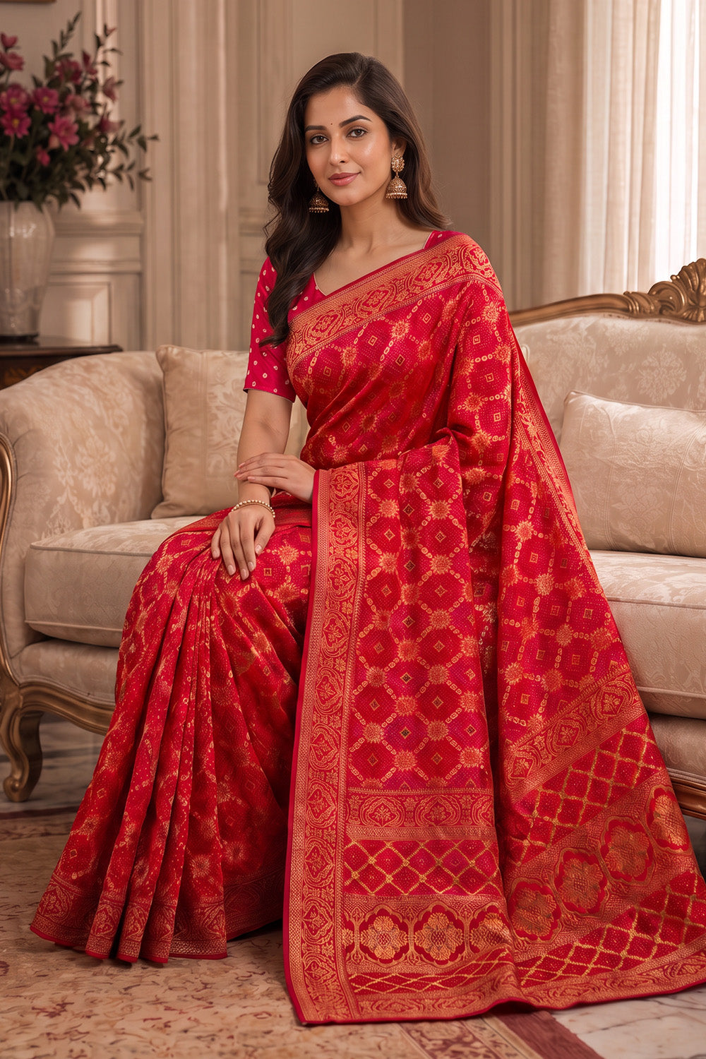 Rani Khaddi Georgette Woven Saree