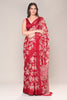 Maroon Color Floral Printed Chiffon Saree