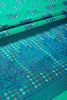 Teal Green Color Supernet Cotton Woven Saree