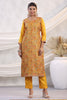 Mustard Color Embroidered Georgette Unstitched Suit Fabric