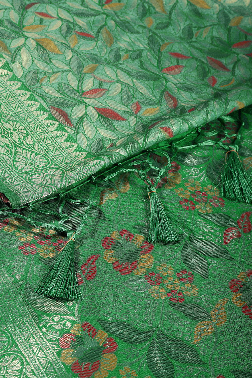 Greenish Turquoise Color South Soft Silk Woven Saree