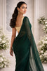 Green Color Satin Swarovski Work Saree