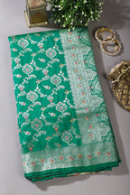 Sea Green Colour Banarasi Silk Woven Saree