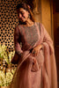 Dusty Pink Salsa Tissue Embroidered Unstitched Suit Material
