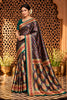 Teal Mulbary Banarasi Silk Woven Saree