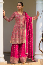 Rani Georgette Embroidered Suit With Embroidered Palazzo