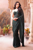 Green Georgette Resham And Swaroski Embroidered Saree