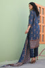 Blue Colour Printed Muslin Straight Suit