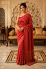 Red Khaddi Georgette Woven Saree