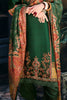Bottle Green Silk Woven And Printed Unstitched Suit Material