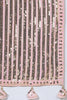 Dusty Pink Color Sequins Embroidered Georgette Saree