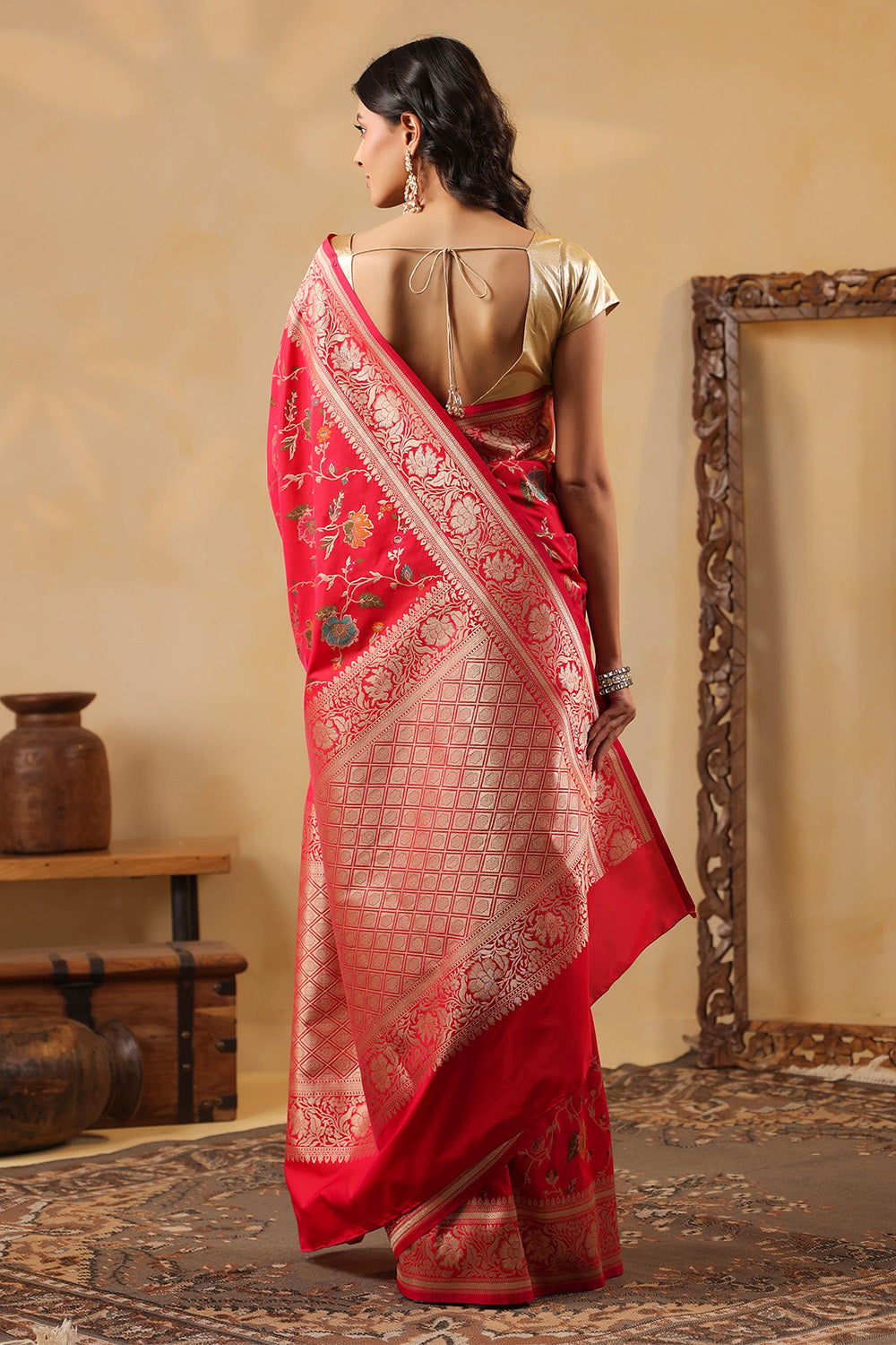 Rani Silk Banarasi Woven Saree