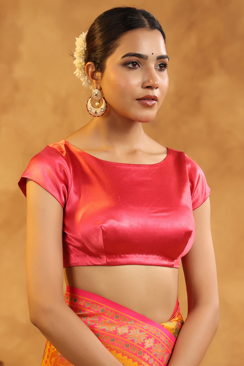Mustard Colour Resham Woven Saree