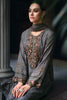 Grey Color Viscose Cotton Printed & Embroidered Unstitched Suit Material