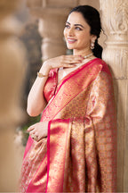 Rani Maheshwari Silk Soft Brocade Woven Saree