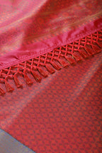 Red Color Cotton Silk Resham & Zari Woven Saree