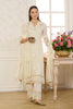 Cream Chanderi Cotton Floral Embroidered Suit