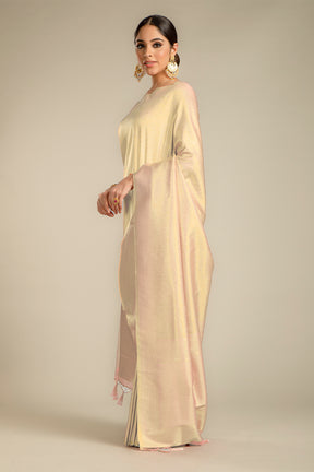 Beige Color Silk Woven Saree