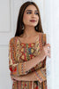 Beige Color Cotton Embroidered Anarkali Kurta