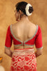 Red Color Khhadi Georgette Woven Saree