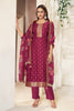 Maroon Color Silk Woven Straight Suit