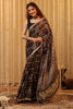 Brown Color Gharchola Pure Gajji Silk Printed And Embroidered Saree