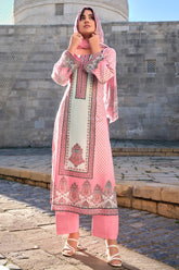 Pink Color Cotton Digital Printed Unstitched Suit Material