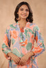 Peach Color Muslin Printed Co-Ord Set