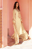 Cream Color Organza Floral Printed Unstitched Suit Fabric