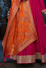 Fuchsia Pink Color Anarkali Embroidered Silk Suit