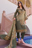 Grey & Beige Spun Mughal-Inspired Paisley Printed Unstitched Suits Material