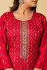 Maroon Silk Resham Woven Suit Set