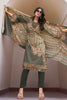 Grey & Beige Spun Mughal-Inspired Paisley Printed Unstitched Suits Material