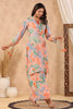Peach Color Muslin Printed Co-Ord Set