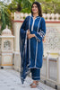 Dark Teal Color Cotton Suit